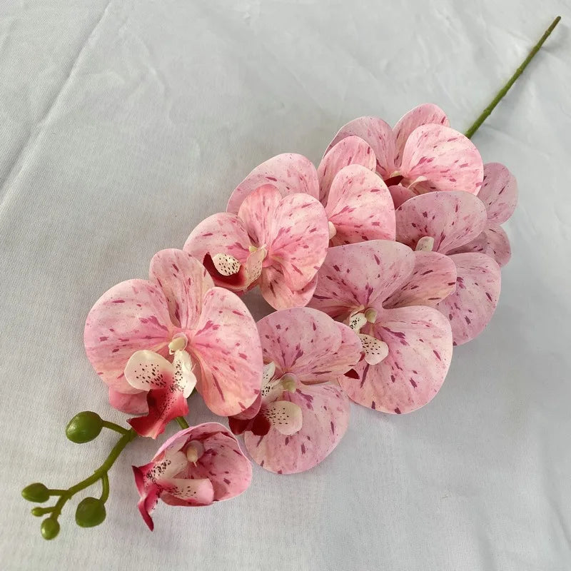 Artificial Butterfly Orchid Bouquet – 9 Silk Blooms for Home & Event Decor