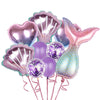 Purple Mermaid Birthday Party Supplies Kit for Girls