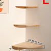 Corner Floating Wooden Wall Shelves for Home Decor