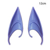 A pair of realistic purple latex elf ears for cosplay and costume parties, measuring 12cm.
