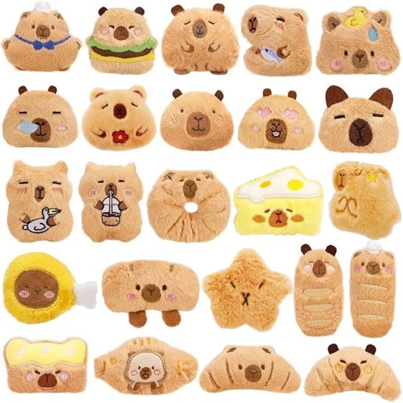 Adorable Plush Keychain Set – 24 Cute Backpack Charms for Kids and Party Favors