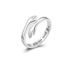 Open Design Hug Ring with Embracing Hands for Women