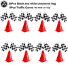 Race Car Birthday Party Balloon Decoration Set with Traffic Lights, Cones & Checkered Flags