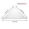 A white mesh storage organizer hammock measuring 80x60cm, designed for stuffed animals.