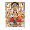 Golden Ganesha canvas art print featuring Shiva and Parvati in a divine depiction.
