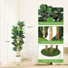 Artificial Fiddle Leaf Fig tree in a white pot showing natural branches and silk texture