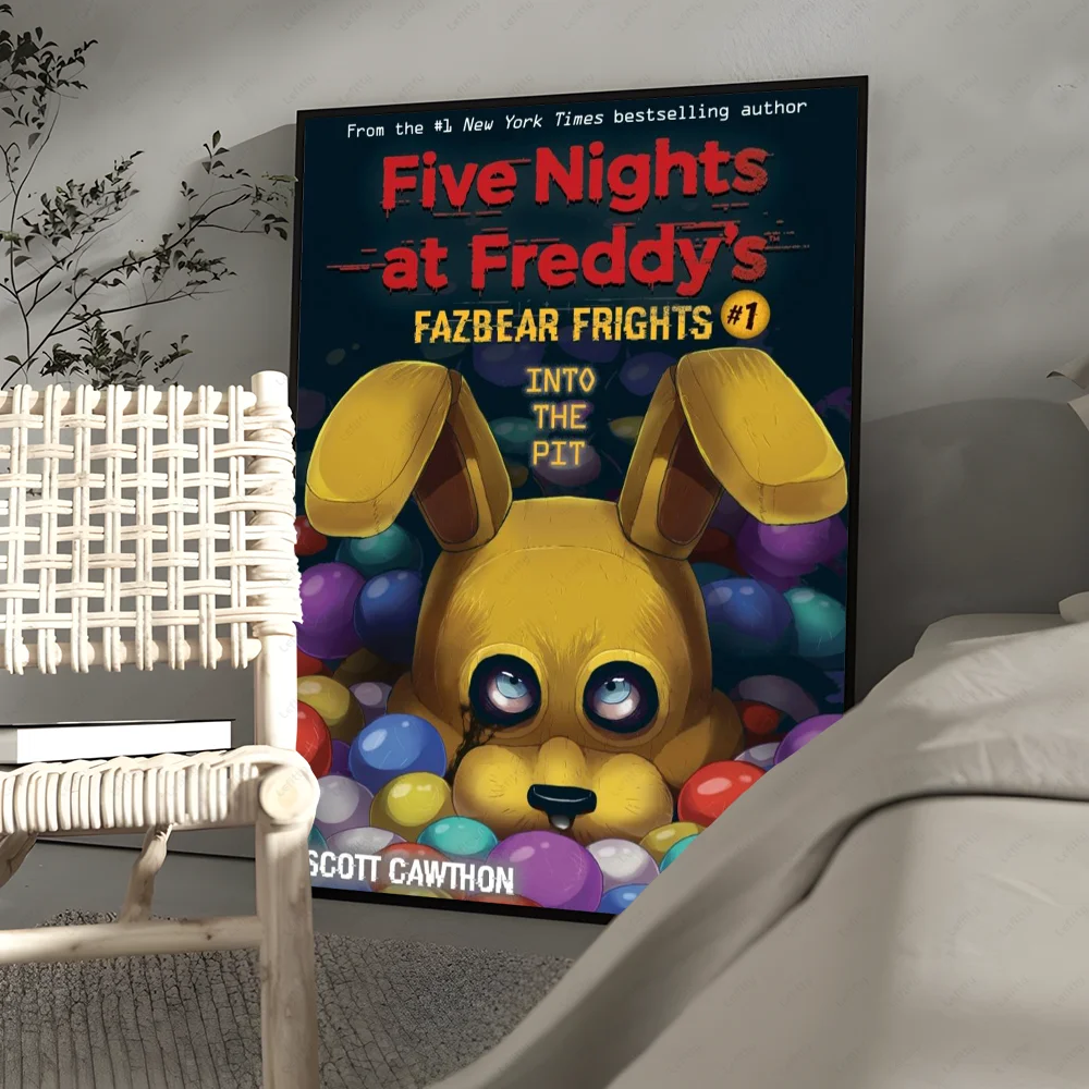 A poster for Five Nights at Freddy's titled Five Nights at Freddy's Fazbear Frights #1 featuring a yellow animatronic rabbit 