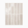 A grid of rectangular, light beige self-adhesive heat resistant wall tiles.