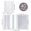 A clear A6 storage album with 40 pages for storing stickers, photos, and craft supplies.