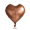 A brown foil heart balloon with a star design, measuring 35x35 cm.