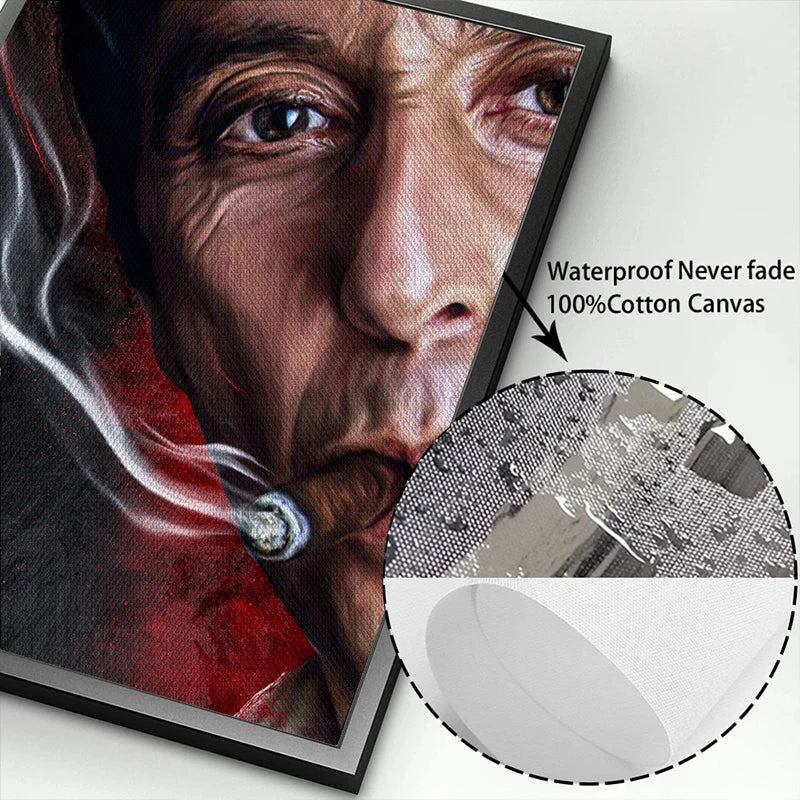 Classic Movie Character Abstract Canvas Art Print