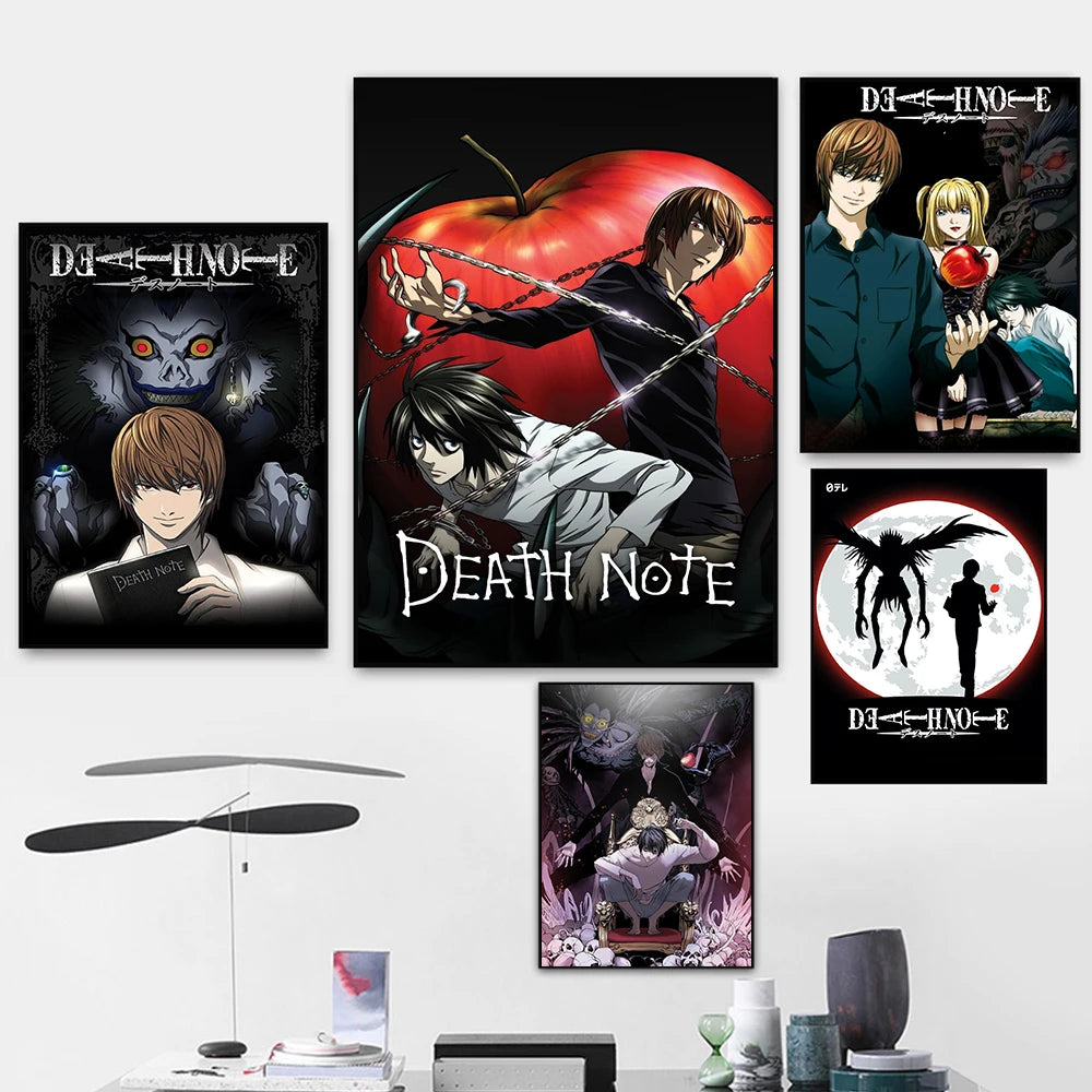 Death Note Anime Canvas Wall Art - Yagami Light Poster