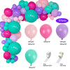 Kit de guirlande de ballons colorés avec ballons et points de colle pour la décoration.