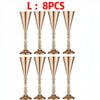 Gold Trumpet Vase Metal Flower Holder for Weddings & Home Decor