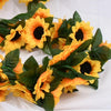 230cm Silk Sunflower Garland for Wedding and Home Decor