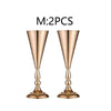 Gold Trumpet Vase Metal Flower Holder for Weddings & Home Decor