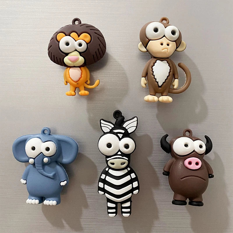 Cartoon Animal Fridge Magnets – Cute Decorative Magnets for Kitchen, Office & More