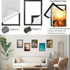 Three magnetic wall frames for photos and notes with adhesive backing displayed on a white wall.