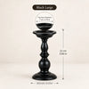 Black and Gold Retro Metal Pillar Candle Holder