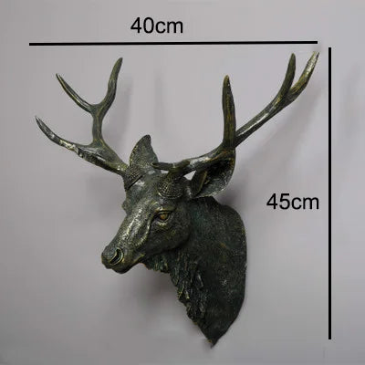 Rustic Faux Deer Head Wall Décor with Antlers
