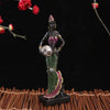 Hand-painted resin statue of an African tribal lady with intricate details and jewelry.