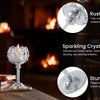 Elegant Glass Tealight Candle Holder Set of 3 in Gold and Silver