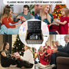A collection of images showing various occasions for gift ideas, including an antique engraved wooden music box.