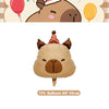 A single light brown inflatable capybara balloon decoration.