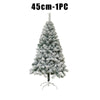 A flocked artificial Christmas tree, 45cm in size, with realistic snowy branches.