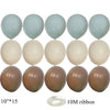 A set of 15 vintage blue latex balloons and a roll of 10M ribbon.