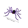 An LED light-up furry Halloween spider decoration with a purple glow.