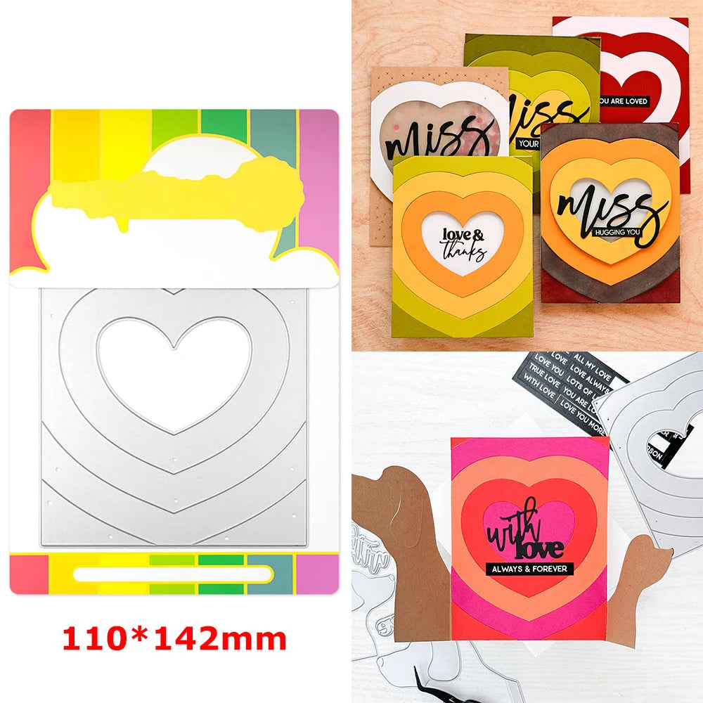 A set of floral love words stencils and stamps in various colors for DIY scrapbooking projects