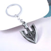 Silver metal keychain featuring an arrow design from JoJo's Bizarre Adventure
