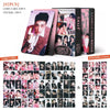 A set of 92 photo cards and stickers for Stray Kids featuring various members in different poses and outfits.