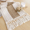 Linen Macrame Table Runner with Tassels