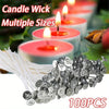Smokeless Candle Wicks for Soy Wax and Pillar Candles (100-Pack)