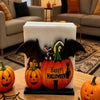 Halloween pumpkin ghost tissue box cover wooden acrylic tabletop decor