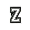 Charm pour chaussure lettre Z alphabet noir et gris.