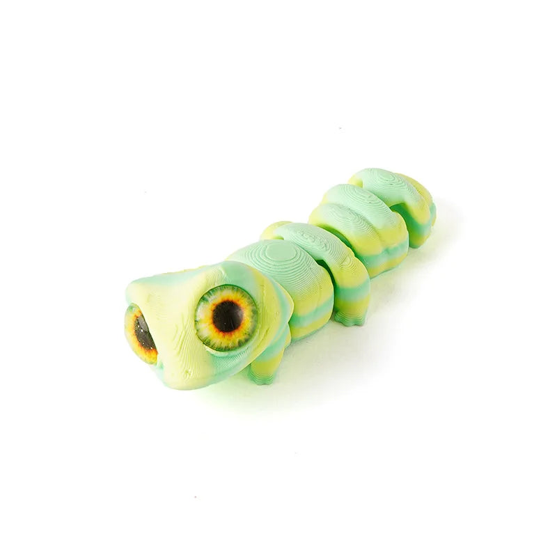 3D Printed Big Eye Lizard Figurine with Movable Joints