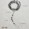 Faceted Crystal Rosary Necklace with Crucifix Pendant
