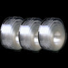 Three rolls of clear plastic material for a balloon garland