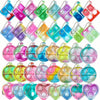 A collection of colorful mini sensory fidget keychains in various shades of pink, green, blue, and yellow.