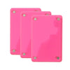 Three pink plastic photo clips used for interior decor