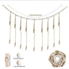 Beaded photo display garland featuring small beads and clips for hanging.