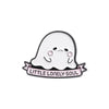 Halloween Enamel Pins Set - Cute Ghost, Black Cat, and Pumpkin Brooches for Kids