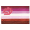 A horizontal Pride rainbow flag banner with six stripes of color including pink, purple, and red.