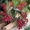 Artificial Red Berry Branches for Christmas Decor