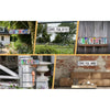 A collage of vintage metal street signs featuring the text LOVE YOU MORE and LOVE YOU BYE displayed in various outdoor and in