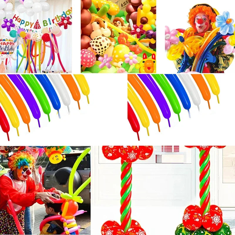 Colorful Twisting Balloons for Party Decorations and DIY Crafts