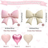 Pink Heart & Bow Balloon Set for Weddings and Showers